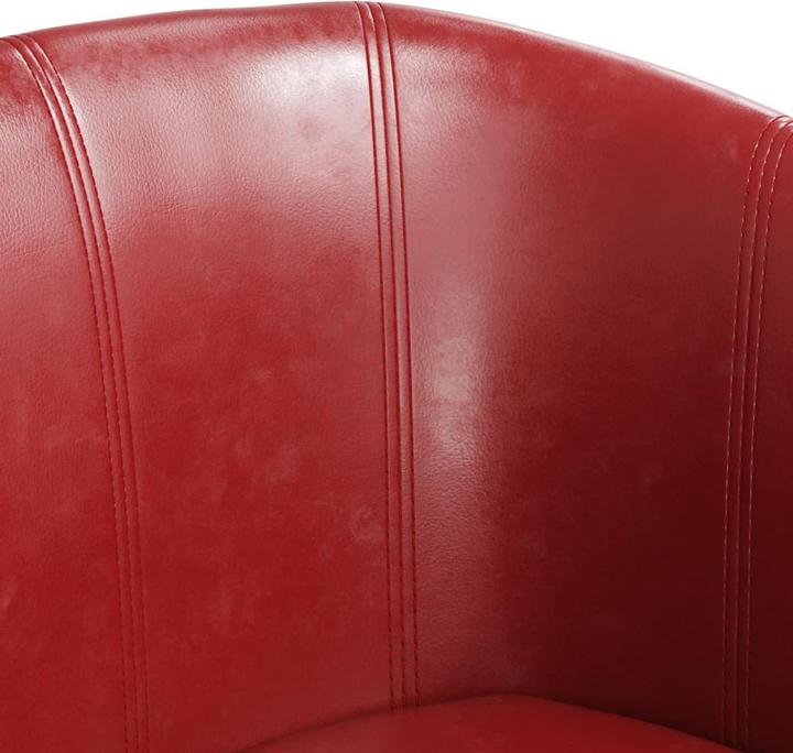 Immagine prodotto VidaXL Clubsessel mit Fusshocker Weinrot Kunstleder,Farbe