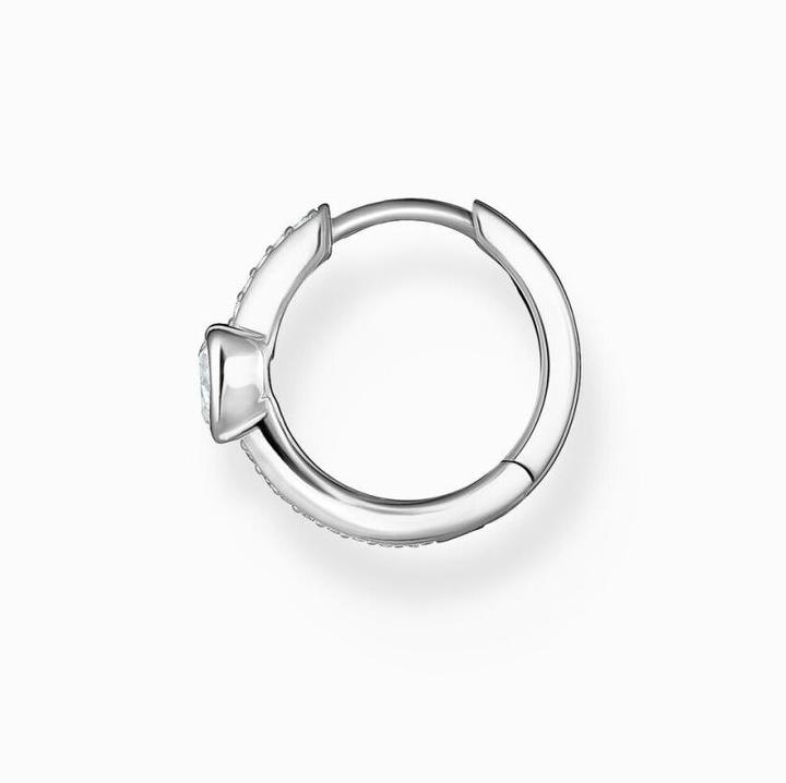 Produktbild Thomas Sabo Einzel Creole mit Herz und Weisse Steine Silber (925er Silber)