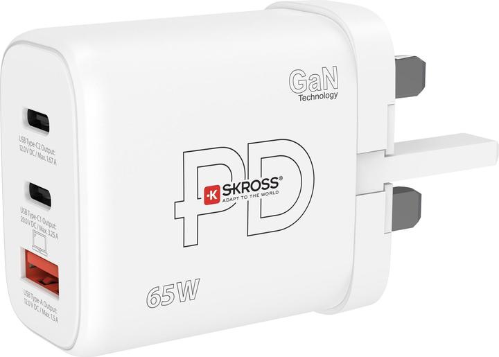 Image du produit Skross Chargeur de puissance 65W GaN UK (65 W)