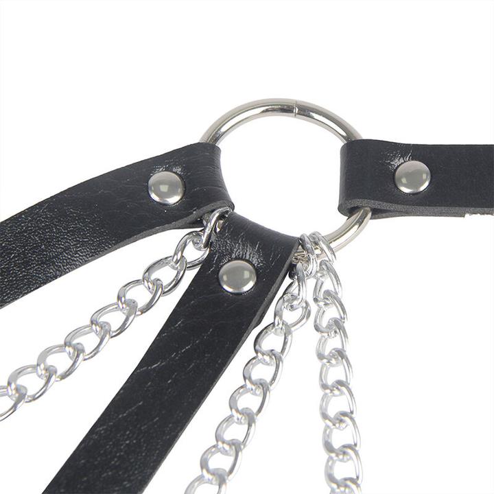 Actual product image Subblime 953713 Punk Bondage Belt Metal Buckle Black One Size