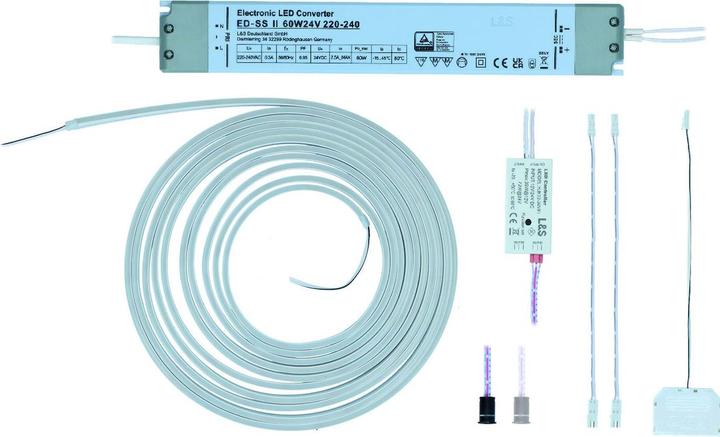 Actual product image L&S Komplettset Octopus SL, xw/nw, 2 Sensor (Neutral White, Warm white, 500 cm, Indoor)
