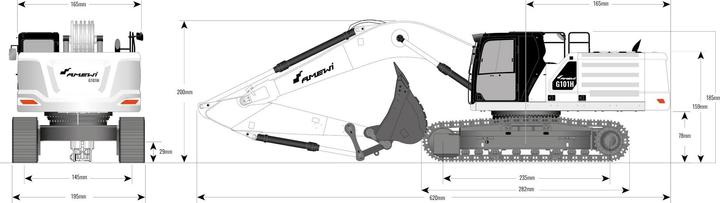 Image du produit Amewi Pelle hydraulique entièrement métallique (RTR Prêt à fonctionner)