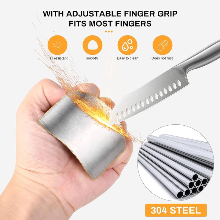 Immagine prodotto ASMI Protezione per le dita degli utensili da cucina in acciaio inox Due
