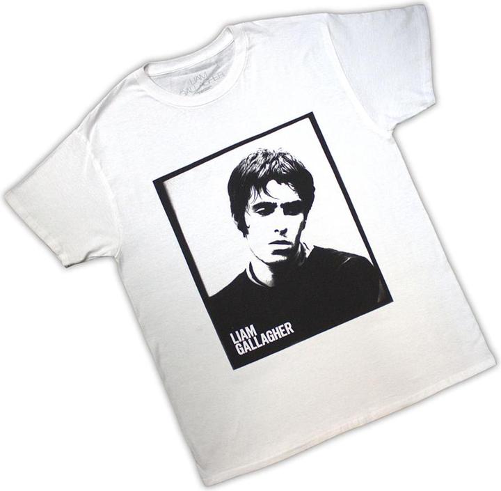 Actual product image Liam Gallagher Unisex Adult Framed Photo T-Shirt (L)