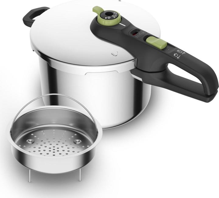 Tefal Secure Trendy Autocuiseur (25 cm, Cuiseur à vapeur, Acier inoxydable)