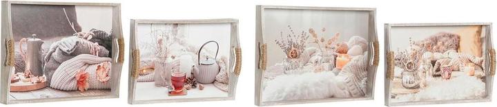 Actual product image DKD Home Decor Tablettset Bunt 40 x 30 x 6 cm Holz MDF (2 Stück)