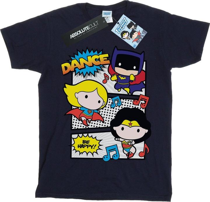 Actual product image Girls Chibi Super Friends Dance Cotton T-Shirt (116)
