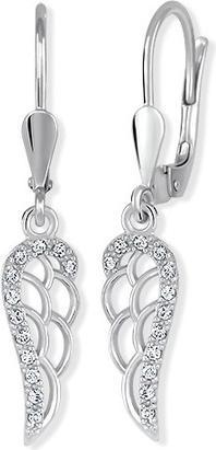 Image du produit Brilio Silver - Boucles d'oreilles en argent scintillant Angel wings 436 001 00569 04