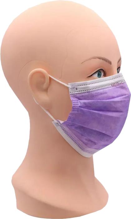 Actual product image Ampri MED-COMFORT face mask 3-lg. TYPE IIR - purple (Protection class I, 50 x)