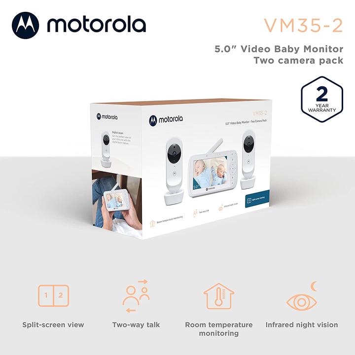 Actual product image Motorola Baby Monitor Video EASE 35 Twin (Video & Audio, 300 m)
