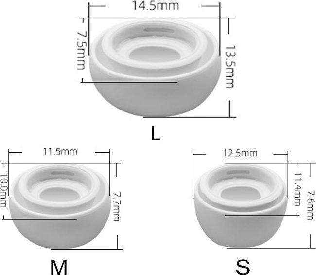 Image du produit Apfelkiste Airpods Pro Silikon Ohrpolster Rutschfeste Eartips Gr. S/M/L - Weiss (AirPods Pro)