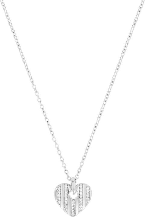 Actual product image S.Oliver Necklace for ladies, 925 Sterling silver, zirconia synth. | heart (Silver 925)