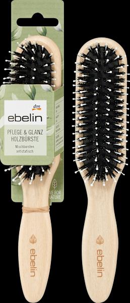 Actual product image dm ebelin nature care & shine wood brush narrow