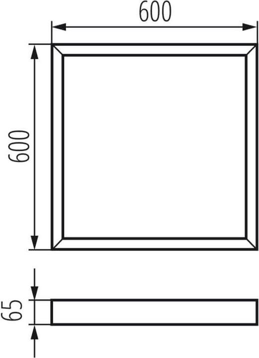 Actual product image Kanlux Mounting frame for LED panel ADTR-H 6060 W ADAPTER 6060 white 600x600x65mm 29843