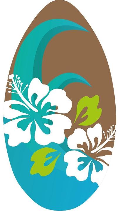 NoName Skimboard Flower Blue/brown