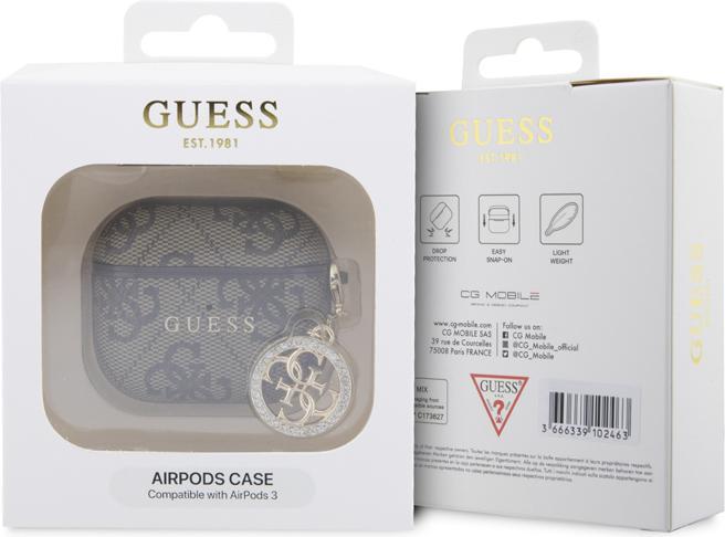 Produktbild Guess Hülle für Airpods 3 4G Script mit glitzerndem Charm mit Strassverzierung (Kopfhörer Hülle)
