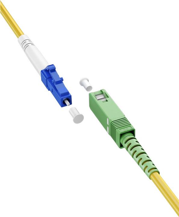 Produktbild Goobay Glasfaserkabel FTTH, Singlemode OS2 Yellow, Gelb Simplex, 0,5 m (S/UTP, CAT7, 0.50 m)