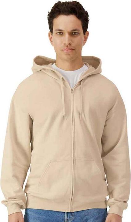 Actual product image Gildan Mens Midweight Soft Touch Full Zip Hoodie (3XL)