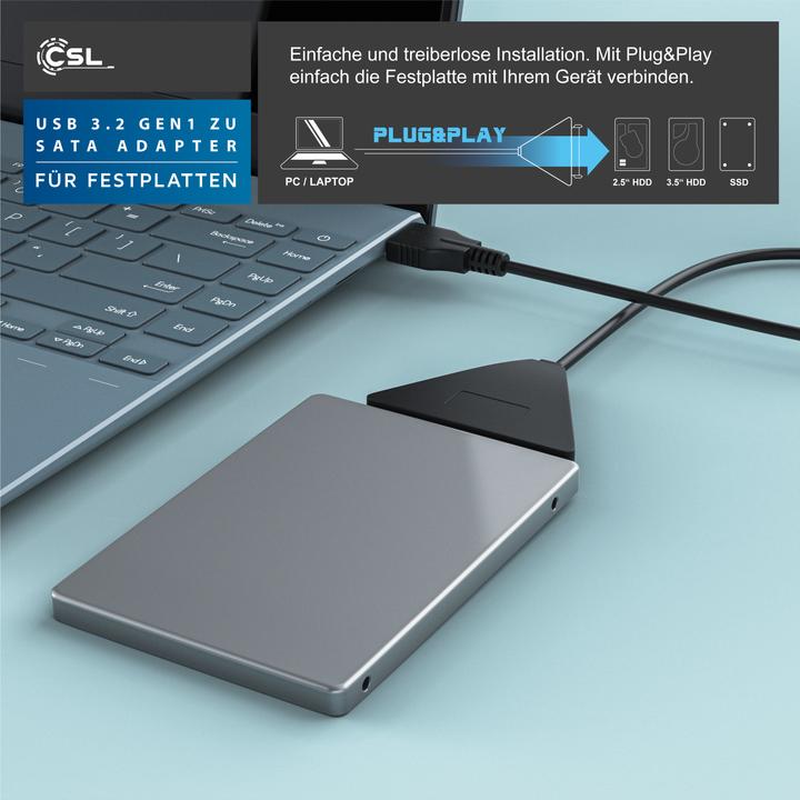 Produktbild CSL USB 3.0 zu SATA Adapter Kabel