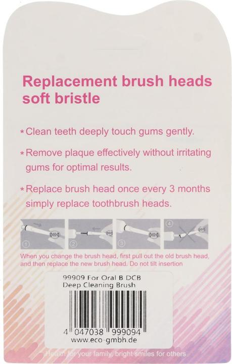 Produktbild AccuCell Zahnbürstenkopf Deep Cleaning Brush für elektrische Zahnbürsten von Oral-B, 4 Stück (4 x)