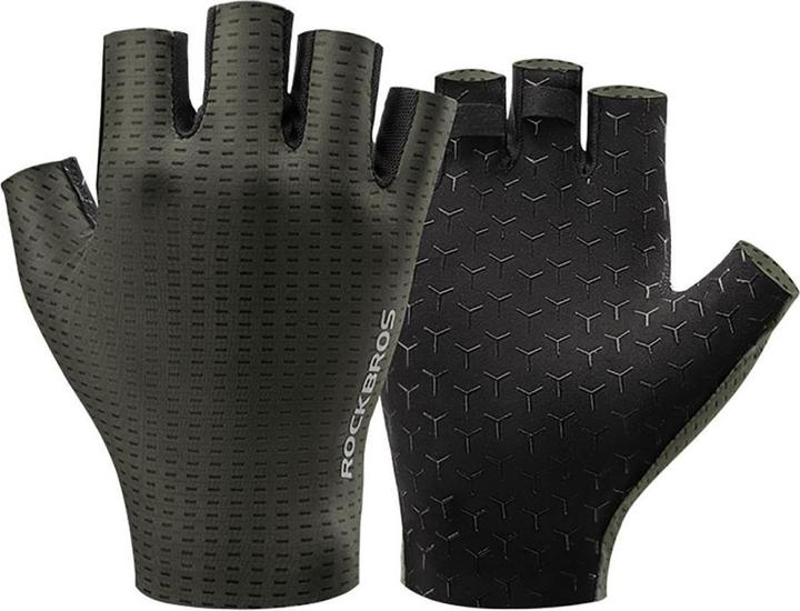 Image du produit Rockbros Breathable Short Finger Cycling Gloves Size: XL - Green (XL)