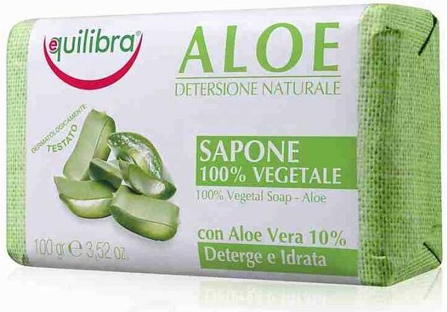 Equilibra Aloe Detersione Naturale 100% Vegetal Soap Aloe Soap 100G (Handseife Nachfüllpackung)