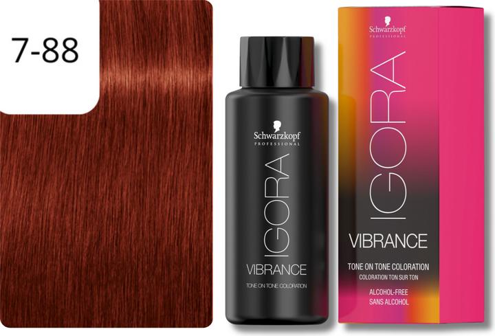 Actual product image Schwarzkopf Professional IGORA Vibrance Hair Tint NEW (7-88 Mid Blonde Red Extra)