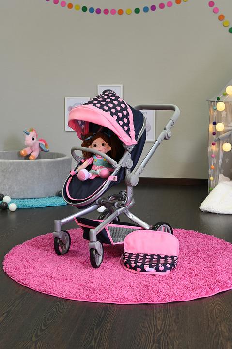 Actual product image Knorrtoys Boonk Doll's Pram - "Pink Hearts