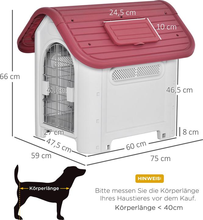 Produktbild PawHut Hundehütte (Hundehütte)