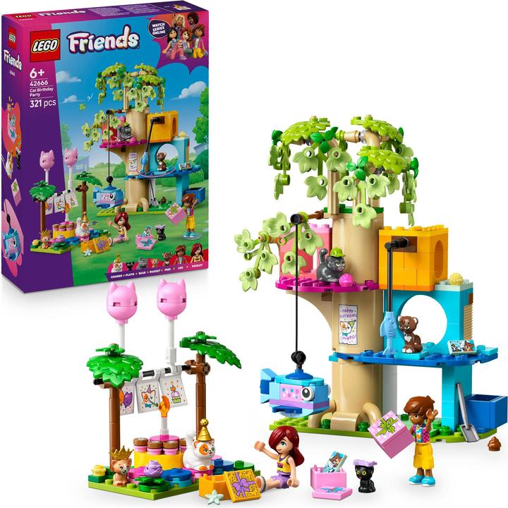 Produktbild LEGO Katzengeburtstagsparty & Baumhaus (42666, LEGO Friends)