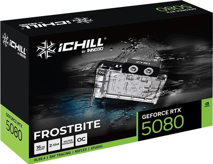 Produktbild Inno3D GeForce RTX 5080 iChill Frostbite, 16384 MB GDDR7 (16 GB)