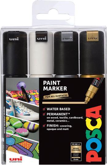Produktbild Posca Marker PC-8K Keilspitze (Mehrfarbig, 8 mm, 4 x)