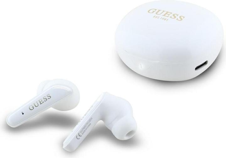 Produktbild Guess Headphones TWS Flat Classic Logo Electroplated white