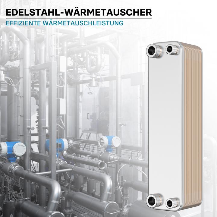 Immagine prodotto Wiltec Scambiatore di calore Hrale in acciaio inox a 30 piastre max. 125 kW Scambiatore di calore a piastre