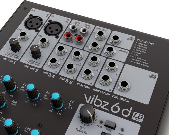Immagine prodotto LD Systems Console di missaggio a 6 canali VIBZ 6 D