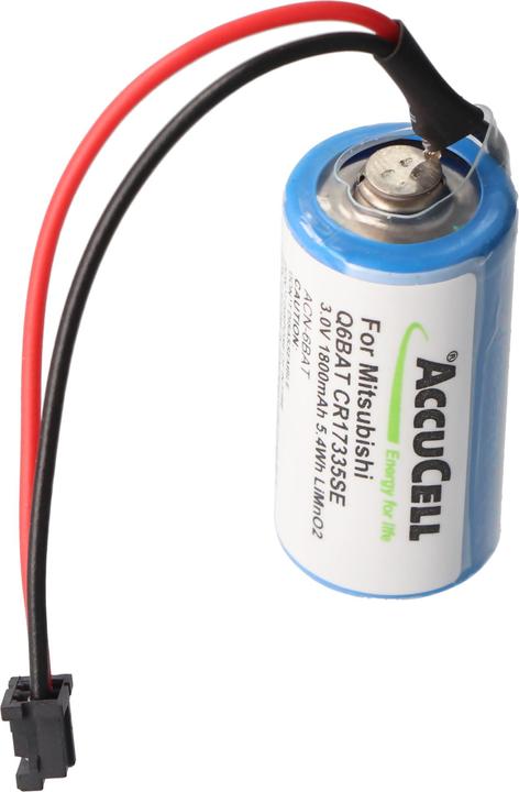 Immagine prodotto AccuCell Batteria adatta per Mitsubishi Q6BAT CR17335SE, Q02CPU (1 pz., Specifico del dispositivo, 1800 mAh)