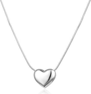 Agato Delicate silver necklace Heart AGS1575/47