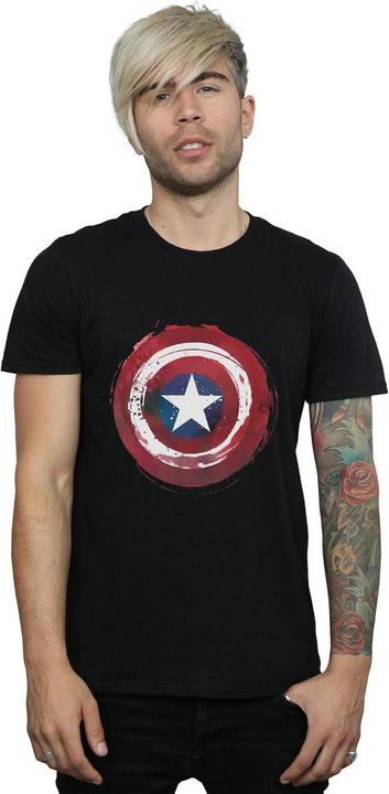 Produktbild Captain America Splatter Shield TShirt (4XL)
