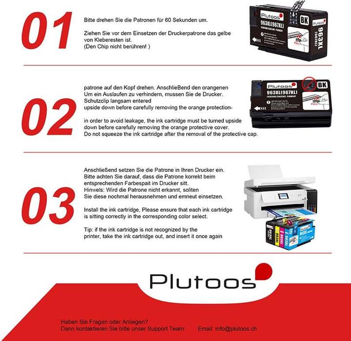 Produktbild Plutoos HP 963XL Patrone XXL kompatibel, Yellow (Y)