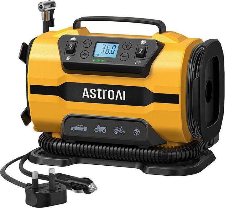 Actual product image AstroAI ATJ-8366 150 PSI 12V DC/110V AC Portable Wheel Compressor