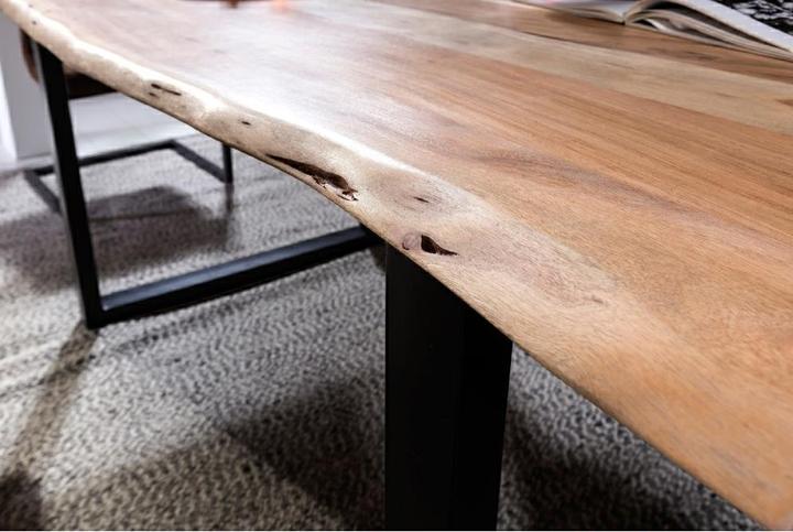 Image du produit SIT Möbel Table en bois massif Ux3.6 Acacia naturel antique noir antique (200 x 76 x 100 cm)