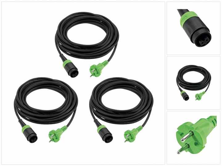 Actual product image Festool Plug it Cable H 05 RN-F 2x1 4m 240V Rubber Insulated Cable - 3 pcs. (499851) (4 m)