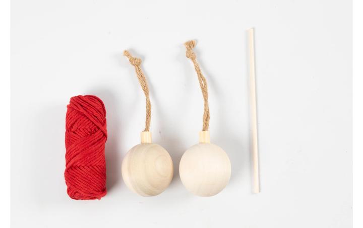 Produktbild Creativ Company Bastelset Weihnachtskugeln Macrame