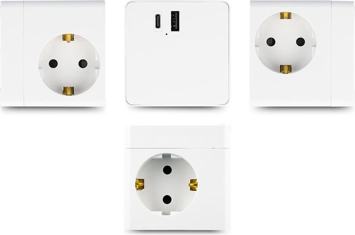Actual product image Delock Socket outlet cube with 3-way extension cable with child safety lock (3 x, CEE 7/7, 1.50 m)