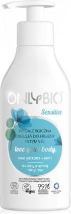 Onlybio Sensitive Hypoallergenic Emulsion For Intimate Hygiene Lactic Acid & Aloe Vera 250Ml (250 ml, Intimwaschlotion)