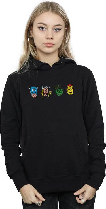 Immagine prodotto Avengers Comic Heads Felpa con Cappuccio Donna (L)