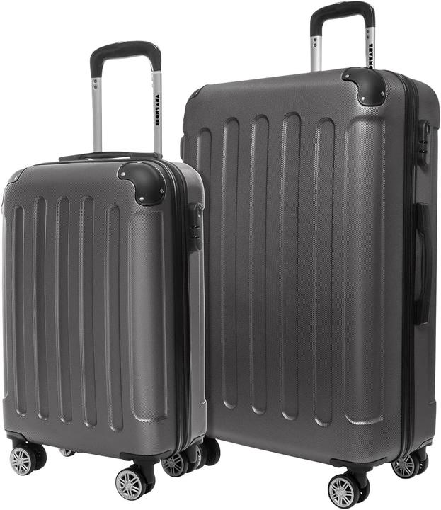 Trvlmore Harteschalenkoffer-Set (110 l, Handgepäck (bis 50l), L (90 - 115l))