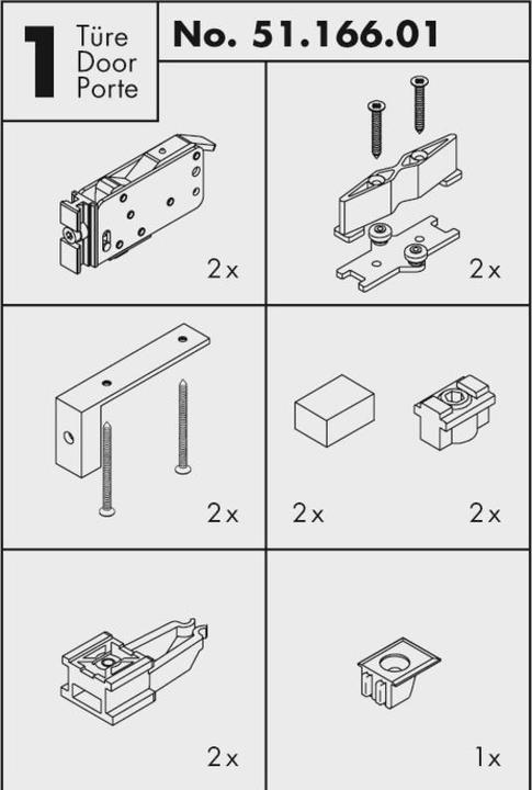 Actual product image HAWA Sliding door fittings -DIVIDO 80 H
