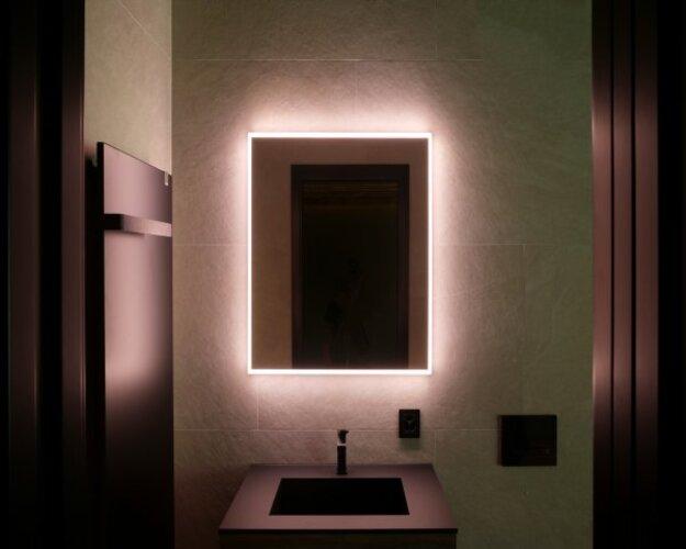 Actual product image Schneider A-line LED illuminated mirror, 80x76cm, 166.280.01. (80 x 76 cm)
