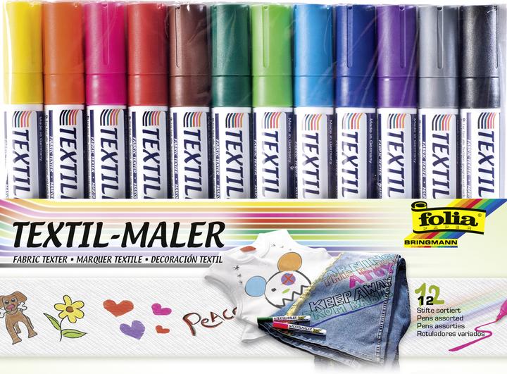 Produktbild Folia Textilmaler (Mehrfarbig, 5 mm, 12 x)